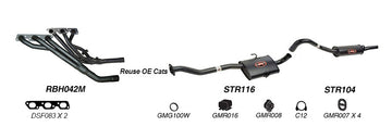 Redback Exhaust 2 1/2" System (Reuse OE Cats)  for Holden Commodore (04/1995 - 08/1997), Calais (04/1995 - 1997)